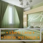 Interiorul unui dormitor verde в стиле модерн