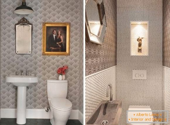 Design de toaletă gri - idei moderne de fotografie din 2017