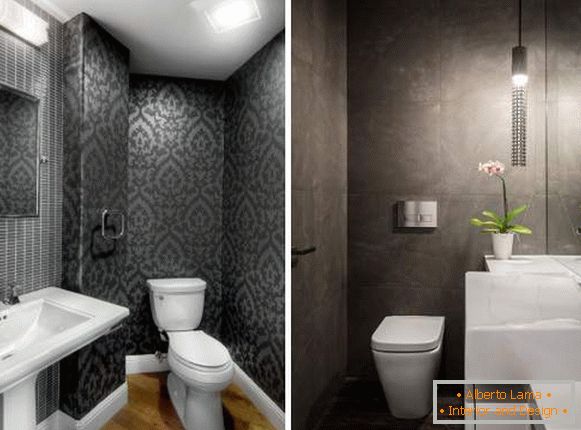 Design mic de toaletă - fotografie cu fundal negru