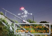 Designerul Darren Pearson și scheletul său de lumină