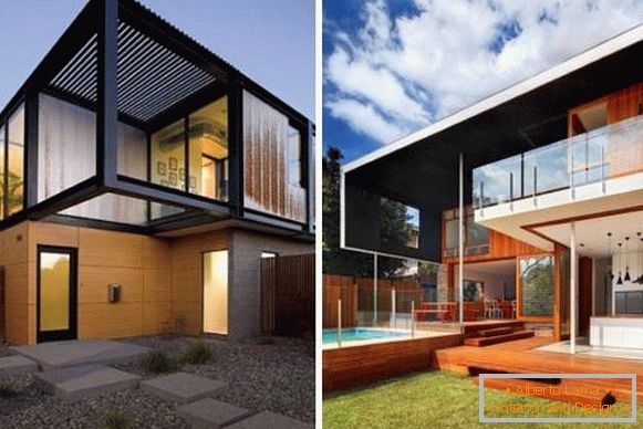 Case în stil high-tech - fotografie în exterior