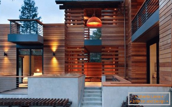 Design de case în stilul high-tech - finlandeză fațadă decor