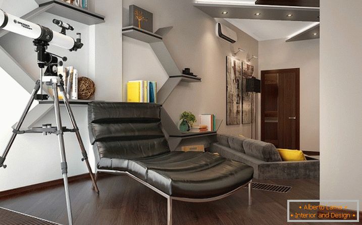 Elegant minimalism în interiorul strict al apartamentului studio