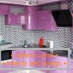 Proiectarea unei bucătării gri-violete