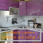 Corner bucătărie verde-violet