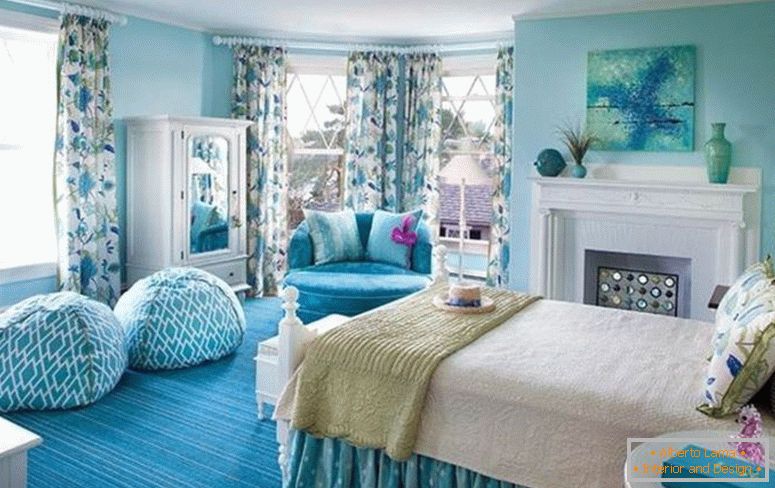 Apartament Camera de zi Wall Decorarea Idei Wallpaper Casa în cel mai uimitor dormitor dormitor albastru pentru Acasă - Om 17