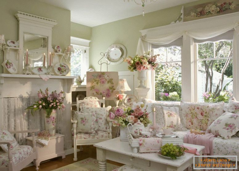 Camera de zi în stil provence - 80 de fotografii de idei de
