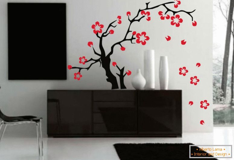 Decal-perete autocolant-art-sakura-flori-asiatice-tatuaj-grafic-home-decor-o-e-tattoodonkey-com