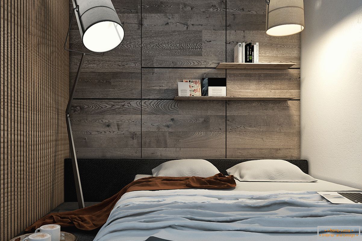 Proiectarea unui dormitor pentru un mic apartament în stil scandinav