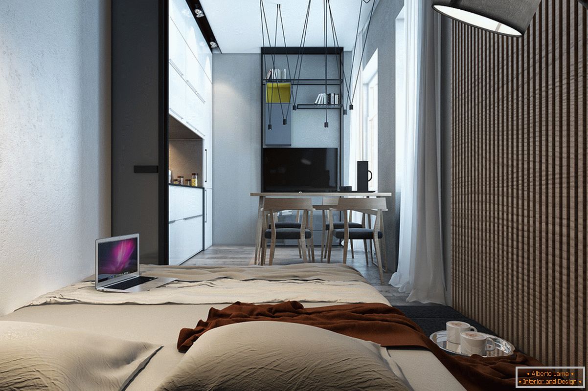 Proiectarea unui dormitor pentru un mic apartament în stil scandinav - фото 2