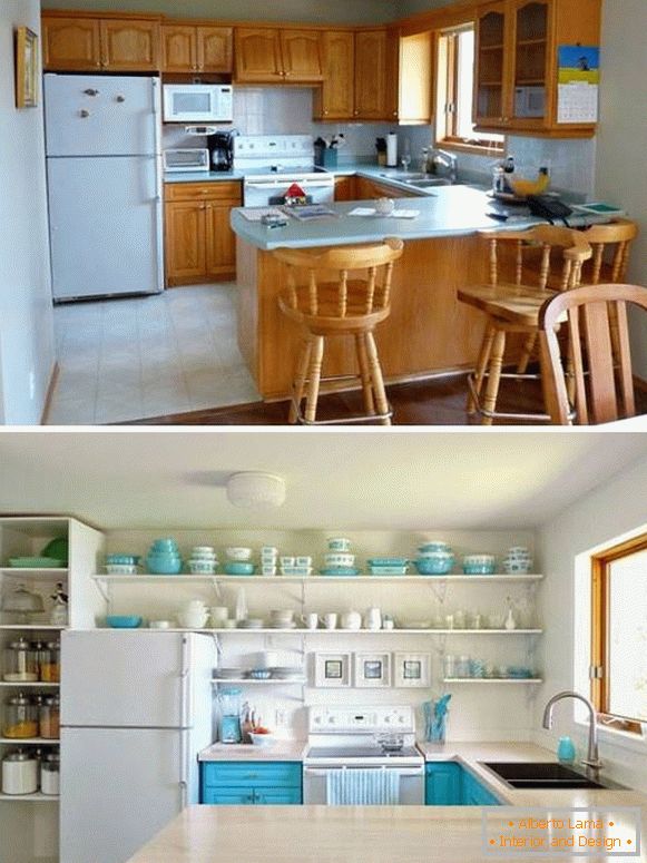 Transformarea bucătăriei înainte și după