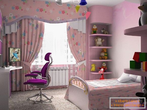 interiorul unei camere pentru copii pentru o fată 8 лет