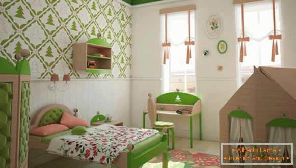 interiorul unei camere pentru copii pentru o fată в хрущёвке