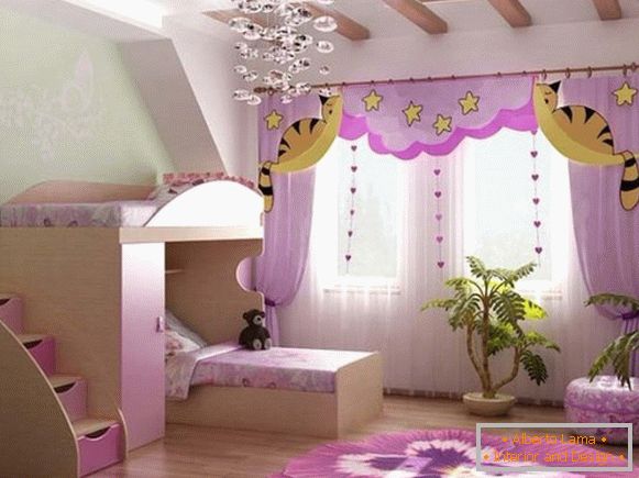 interiorul unei camere pentru copii pentru o fată 10 лет