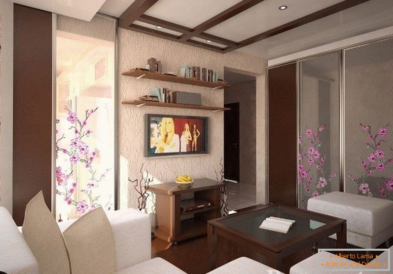 Combinația de mobilier alb și maro în sufragerie