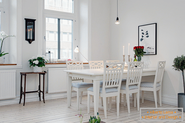Dormitoare apartamente în stil scandinav în Gothenburg