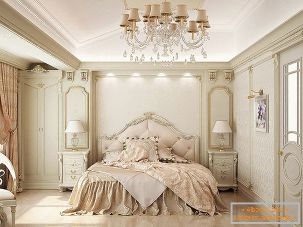 dormitor într-o fotografie de stil clasic