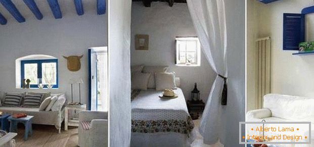 designul unui dormitor în stil mediteranean