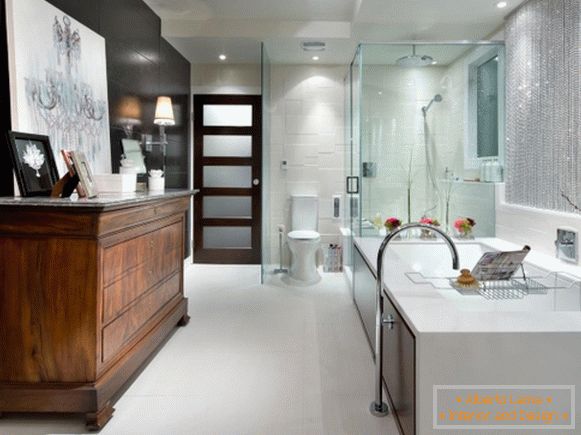 Interior în stil high-tech - fotografie de baie și toaletă