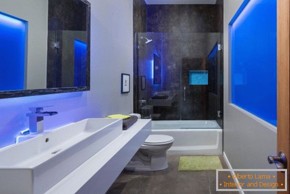 Design în stil high-tech - fotografie de baie elegantă