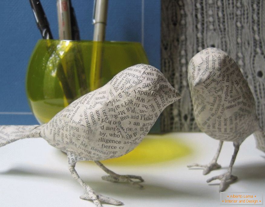 Păsări din papier-mache