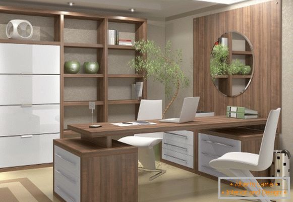 Mobilier modern pentru cabinet în fotografie apartament