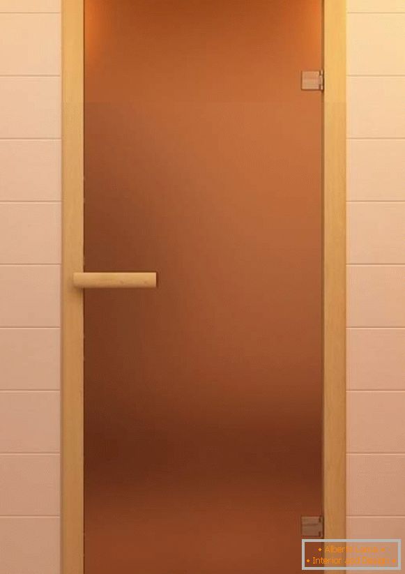 Uși din sticlă mată pentru saună și baie