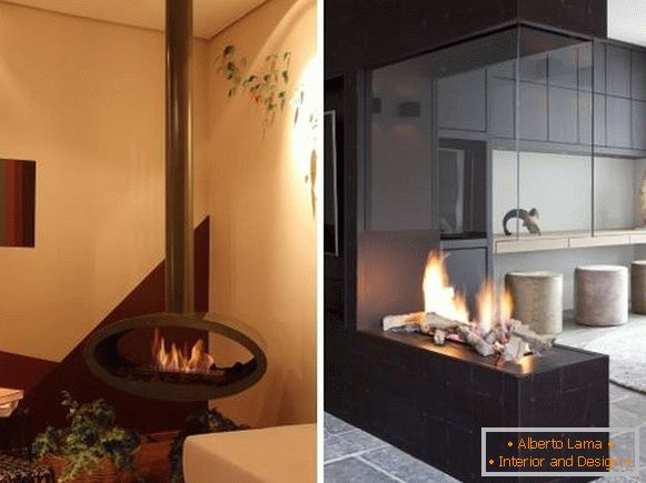 Grătar de gaz în apartament - design interior de fotografie