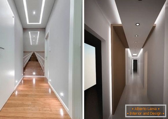 Iluminarea LED a coridorului îngust