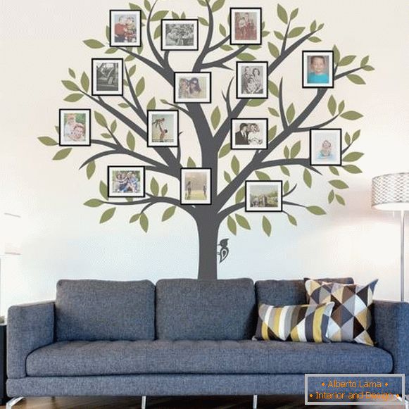 Arbore copac - o etichetă pentru decorarea pereților