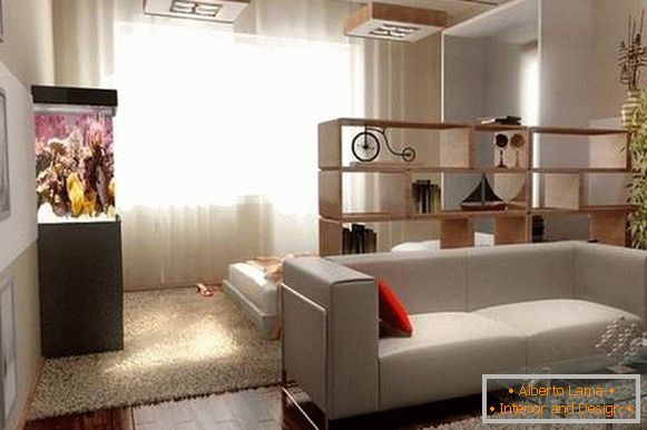 cum să aranjezi mobilierul într-un apartament cu o cameră, foto 1