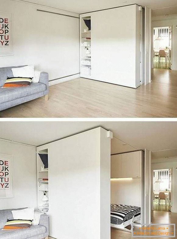 aranjarea mobilierului într-un apartament cu o cameră de 40 mp, fotografie 11