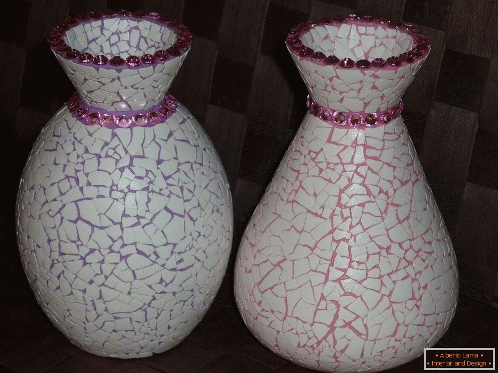 Vase decoratiuni cu coaja de oua