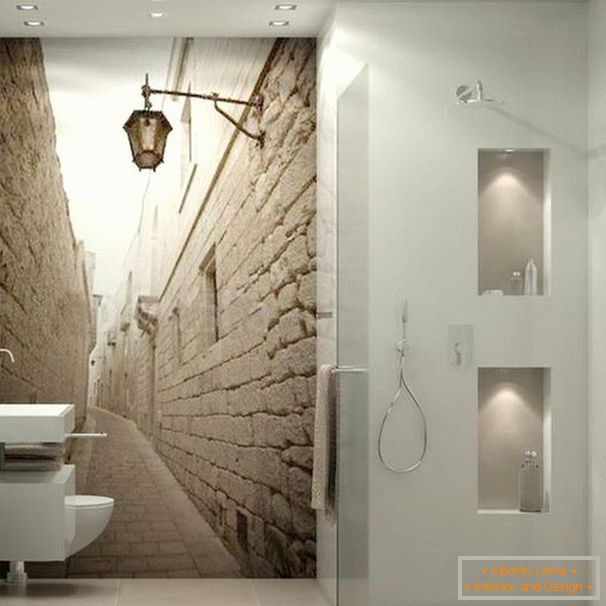Wallpaper 3D în baie