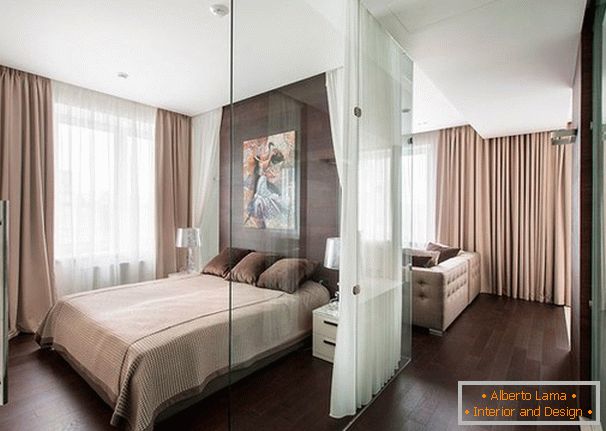 Designul interior al unui dormitor într-un apartament