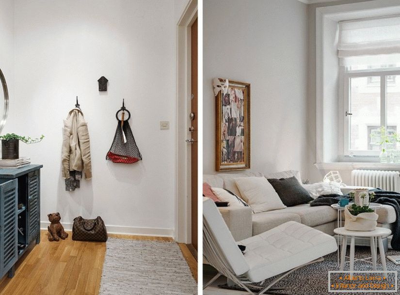 Săli de intrare și apartamente de tip studio în stil scandinav