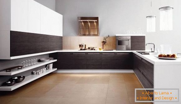 Bucătărie frumoasă în stilul minimalismului de lux