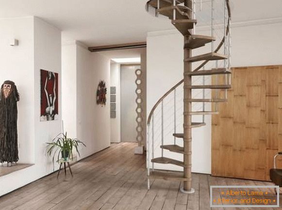 Scări frumoase în casă - design modern de scară spirală