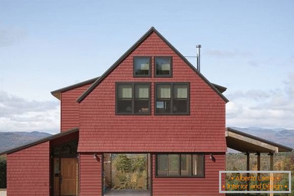 Modă combinație de culori de acoperiș și fațadă 2016: roșu și negru