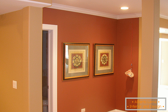 Combinația de culori - designul de vopsire a pereților în apartament