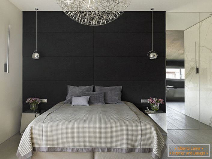 Alb-negru finisaje de culoare - o opțiune versatilă pentru loft stil.