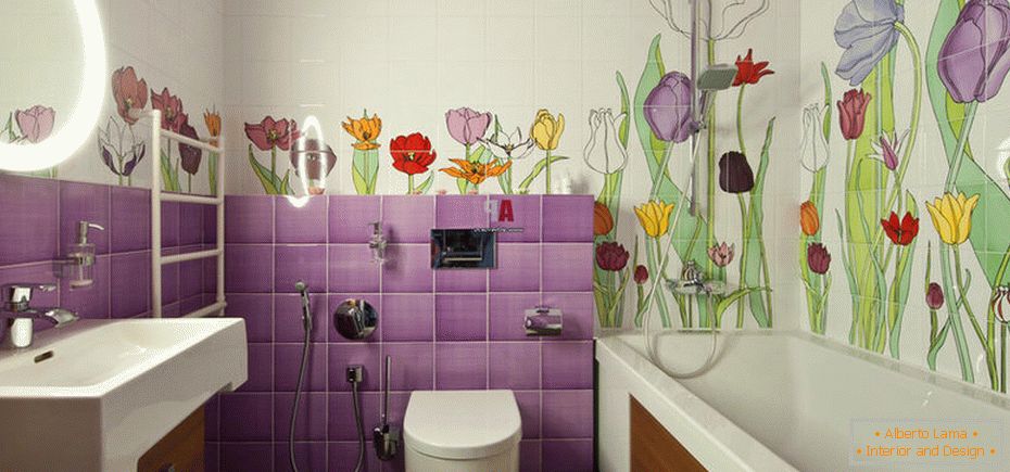 Placi cu flori în baie