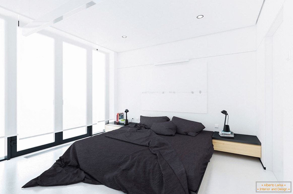 Dormitorul в стиле минимализм