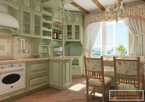 bucătărie fațadă în stilul Provence