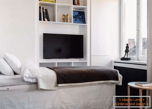 Designul unui mic apartament studio de 30 mp în stil minimalist