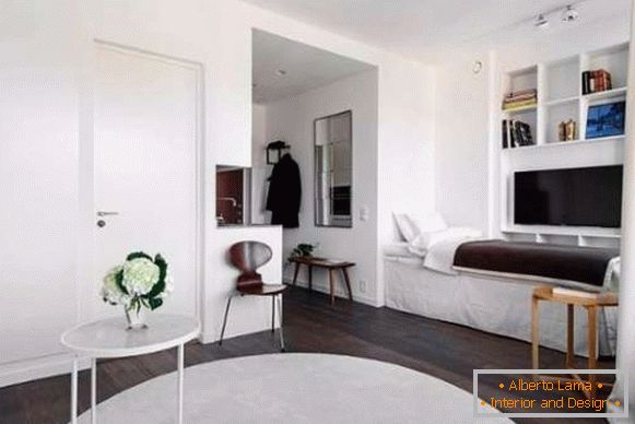 Apartamente mici de studio - dormitor dormitor design în fotografie