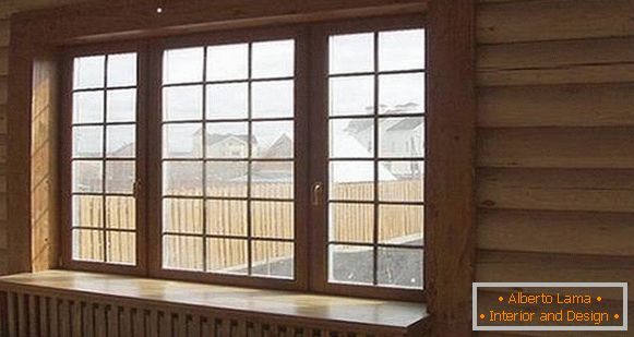 Tapițerii din lemn pentru ferestre în interiorul casei, foto 3