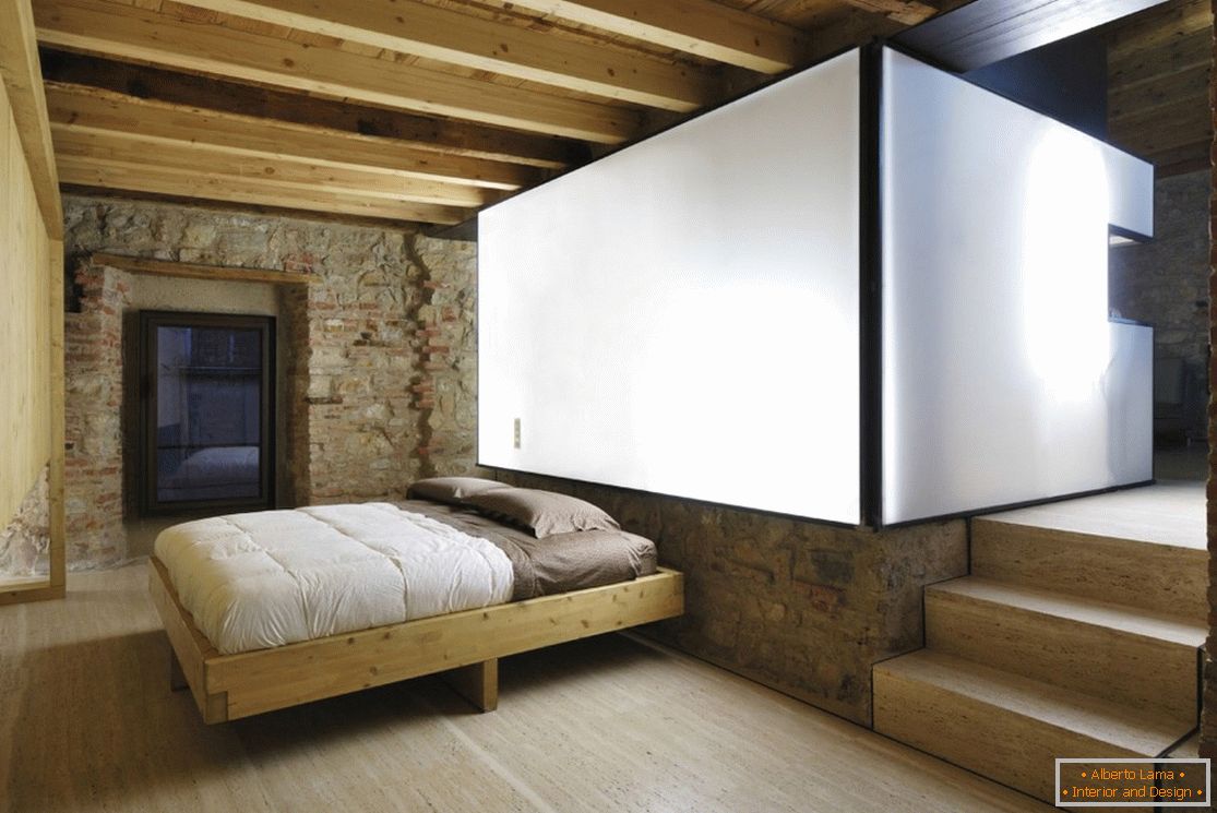 Dormitor într-o casă din lemn din Brescia