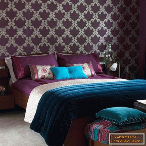 Design de dormitor în culori luxoase