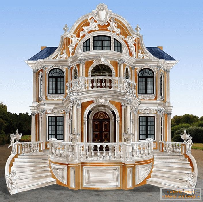 Proiect de lux al unei case în stil baroc.